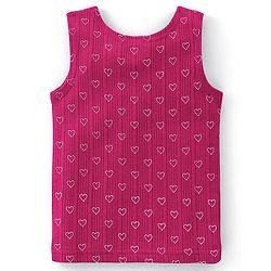 Babyhug Cotton Full Sleeves Vest Pullover & Bottom Thermal Wear Combo Heart Print Pack Of 3 - Purple
