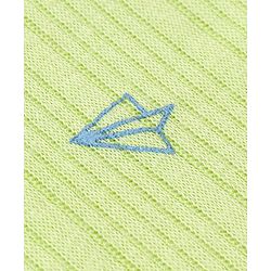 Babyhug Cotton Full Sleeves Vest Pullover & Bottom Thermal Wear Combo Pack Of 3 Paper Plane Print - Sunny Lime