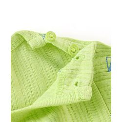 Babyhug Cotton Full Sleeves Vest Pullover & Bottom Thermal Wear Combo Pack Of 3 Paper Plane Print - Sunny Lime