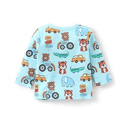 Babyhug 100% Cotton Knit Full Sleeves Bear & Tiger  Printed Vests Pack of 3 - Multicolour