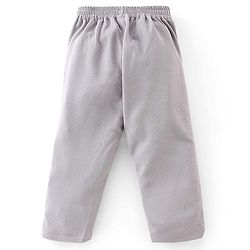 Babyhug Half Sleeves T-Shirt & Pant Set with Bow Applique & Waistcoat Detailing Solid Colour - Black & Grey