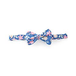 Babyhug Rayon Full Sleeves  Floral Printed Dress with Frill Detailing & Headband - Navy Blue