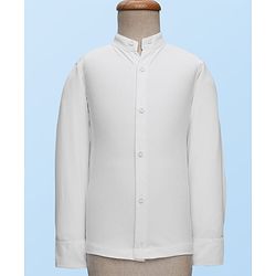 Babyhug Woven Full Sleeves Stretch Fit Party Suit With Waist Coat - White & Wine