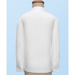 Babyhug Woven Full Sleeves Stretch Fit Party Suit With Waist Coat - White & Wine