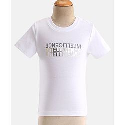 Babyhug Woven Full Sleeves Stretch Party Suit & T-Shirt with Text Print - White & Salmon Pink