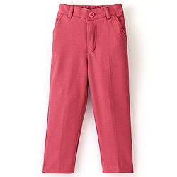 Babyhug Woven Full Sleeves Stretch Party Suit & T-Shirt with Text Print - White & Salmon Pink