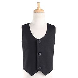 Babyhug Full Sleeves 3 Piece Stretch Party Suit with Tie - Black