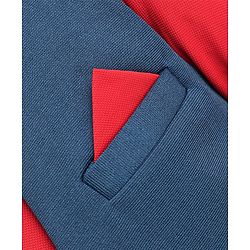 Babyhug Full Sleeves Party Wear Suit With Blazer Solid Colour  - Red & Blue