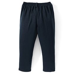 Babyhug Full Sleeves Stretch Three Piece Party Suit with Bow - Navy Blue