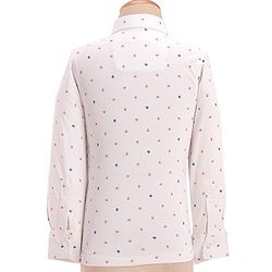 Babyhug Full Sleeves Three Piece Party Suit with Bow & Stretch - White & Pink
