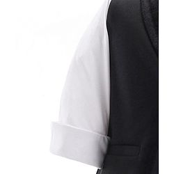 Babyhug Full Sleeves Party Suit Sheen Texture with Bow - White & Black