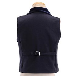 Babyhug Full Sleeves Party Suit Sheen Texture with Bow - White & Navy Blue
