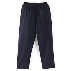 Babyhug Full Sleeves Party Suit Sheen Texture with Bow - White & Navy Blue