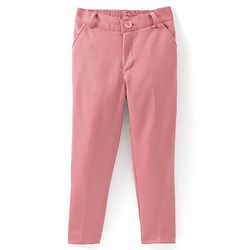 Babyhug Full Sleeves 3 Piece Party Suit with Stretch & Bow - White & Pink