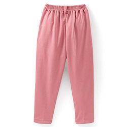 Babyhug Full Sleeves 3 Piece Party Suit with Stretch & Bow - White & Pink