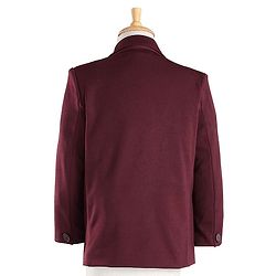 Babyhug Full Sleeves 3 Piece Stretch Party Suit with Tie - Maroon