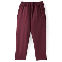 Babyhug Full Sleeves 3 Piece Stretch Party Suit with Tie - Maroon