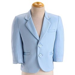 Babyhug Woven Full Sleeves Stretchable Party Suit & T-Shirt Set with Text Print - Light Blue