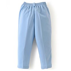 Babyhug Woven Full Sleeves Stretchable Party Suit & T-Shirt Set with Text Print - Light Blue