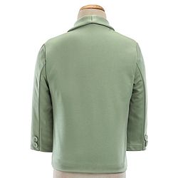 Babyhug Woven Full Sleeves Stretch Party Suit & T-Shirt With Text Print - Green