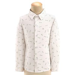 Babyhug Full Sleeves Three Piece Party Suit with Bow & Stretch - White & Green