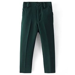 Babyhug Woven Full Sleeves Stretch Fit Party Suit With Waist Coat & Bow -  Olive