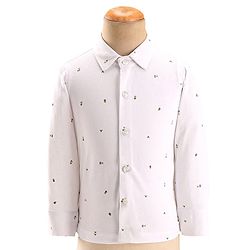 Babyhug Woven Full Sleeves Stretch Fit Party Suit With Waist Coat & Bow - Light Green