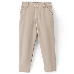 Babyhug Full Sleeves Stretchable Party Suit - Beige