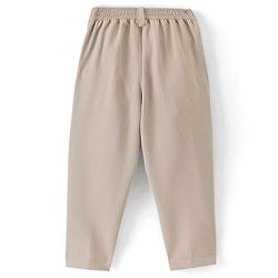Babyhug Full Sleeves Stretchable Party Suit - Beige
