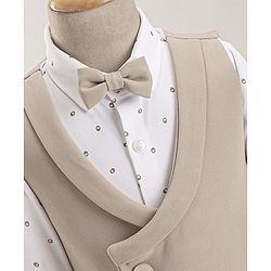 Babyhug Full Sleeves Stretchable Party Suit - Beige