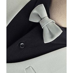 Babyhug Full Sleeves 3 Piece Party Suit with Bow & Stretch Solid Color - Grey & Black