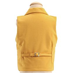 Babyhug Woven Full Sleeves Stretchable Three Piece Solid Colour Party Suit with Bow - Yellow & Black