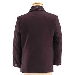 Babyhug Woven Full Sleeves Three Piece Solid Colour Party Suit with Bow - Maroon