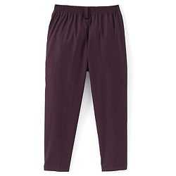 Babyhug Woven Full Sleeves Three Piece Solid Colour Party Suit with Bow - Maroon