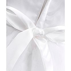 Babyhug Sleeveless Mesh Party Frock with Sequin Detailing - White