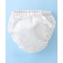 Babyhug Sleeveless Baptism Set With Floral Applique - White