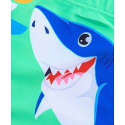 Babyhug Crab Print Swimming Trunk - Green