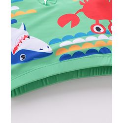 Babyhug Crab Print Swimming Trunk - Green