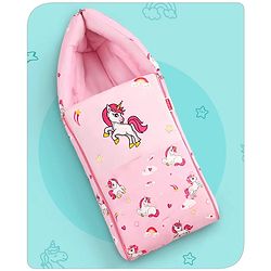 Babyhug Velour Sleeping Bag Animal Faces Print - Multicolor