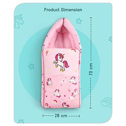 Babyhug Velour Sleeping Bag Animal Faces Print - Multicolor