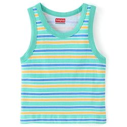Babyhug 100% Cotton Knit Sleeveless Sando Vehicles Print Pack of 3 - Multicolour