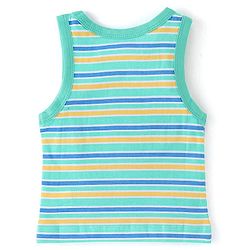 Babyhug 100% Cotton Knit Sleeveless Sando Vehicles Print Pack of 3 - Multicolour