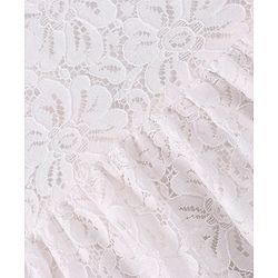 Babyhug Woven Full Sleeves Lace Frock with Leopard Design Shrug - White & Brown