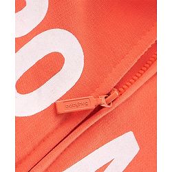 Babyhug Cotton Knit Full Sleeves Woven Sweatjacket Dino Design - Orange