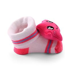 Cute Walk by Babyhug Socks Shoes with Star Applique - Light Pink