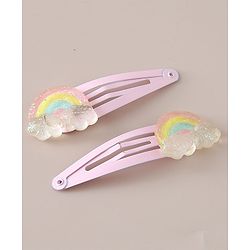 Babyhug Combo Set of 4 Snap Clips & 12  Hair Rubber Bands - Multicolor