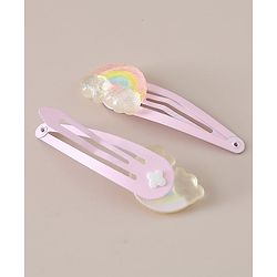 Babyhug Combo Set of 4 Snap Clips & 12  Hair Rubber Bands - Multicolor