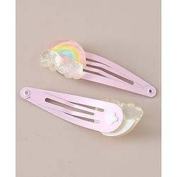 Babyhug Combo Set of 4 Snap Clips & 12  Hair Rubber Bands - Multicolor