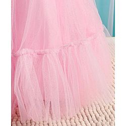 Babyhug Sleeveless Sequinned Party Frock - Pink