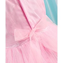 Babyhug Sleeveless Sequinned Party Frock - Pink